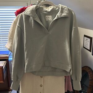 Light see mist green too/ pullover from Abercrombie. Worn once perfect condition